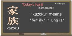 Blackboard lesson in Japanese language graphics