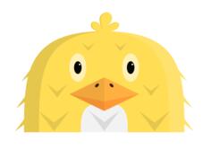 Yellow hen clip art
