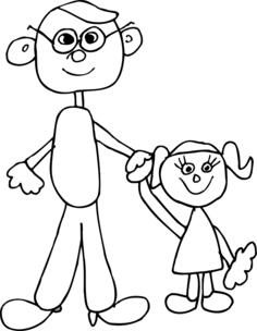 Image of dad holding daughter's hand
