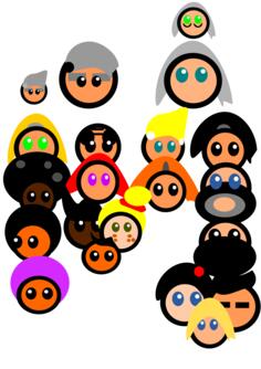 Colorful drawing of a multicultural family tree