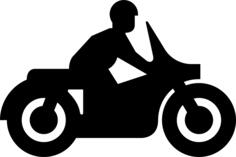 Vector graphics of motorbiker