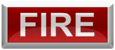 Vector image of fire alarm optical sign