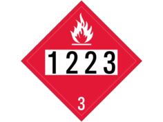Square red sign with code for kerosene clip art