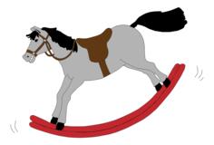 Vector clip art of rocking horse