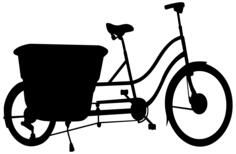 Bicycle oith large basket vector illustration