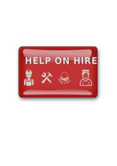 Drawing of "Help on hire" sign