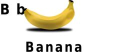 B for a banana clip art
