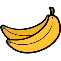 Two bananas clip art