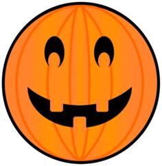 Color image of carved pumpkin for Halloween celebration