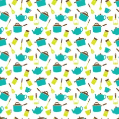 Kitchen utensils wallpaper vector clip art
