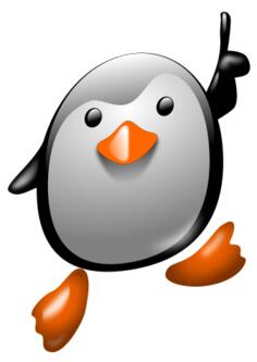 Happy tux color illustration