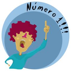 Number one sticker color image