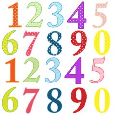 Colorful numbers illustration