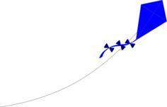 Blue kite vector clip art