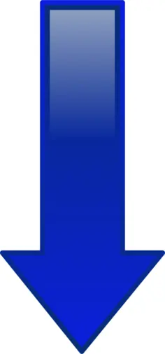 Vector drawing of simple blue download icon