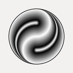 Vector clip art of decorative Ying Yang icon