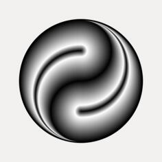 Yin yang in silver color image