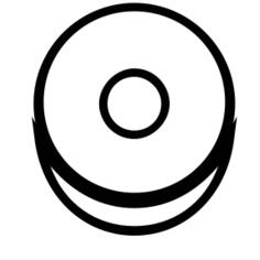 Sunset moon ancient religious symbol vector clip art