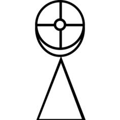 Earth and Pluto ancient symbol graphics