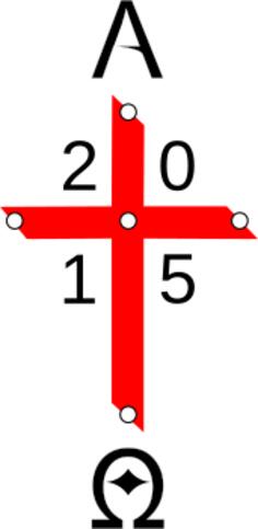 Paschal candle symbols for 2015 vector clip art