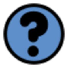 Round link sign with a question mark color illustration