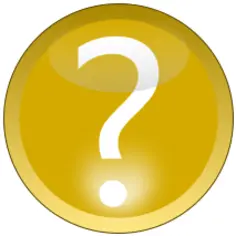 Yellow question mark sign vector image