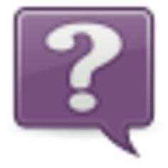 Vector image of purple shaded question mark