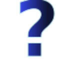 Vector clip art of shady blue question mark