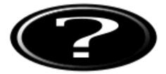 Vector graphics of squashed question mark button