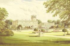 Trentham Hall vector illustration