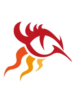 Vector drawing of forward moving fire flame