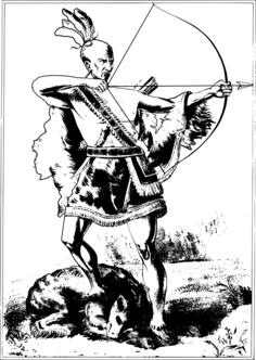 Indian archer vector clip art