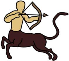 Archer color clip art