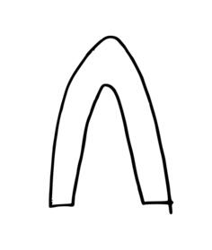 Freehand drawing of an arch