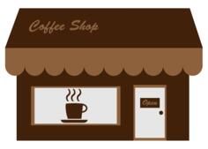 Coffee shop storefront vector image