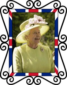 Queen Elizabeth II tribute stand vector image