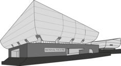 Vector clip art of national theatre building