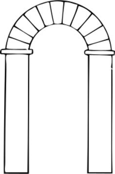 U-shaped arch vector illustration