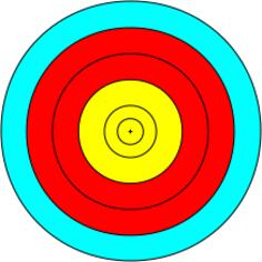 Vector illustration of six rings in three colors