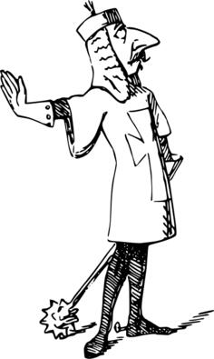 Vector clip art of talk to the hand comic character
