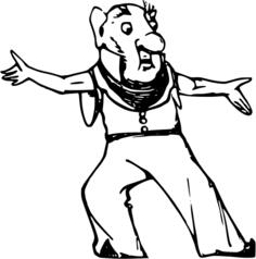 Clip art of an entertainer
