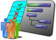 Project schedule vector graphics
