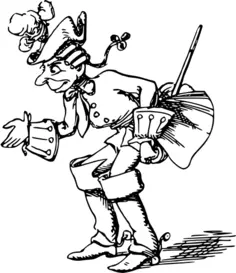 Slim sailor comic character drawing