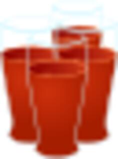 Color image of four glasses of healthy juice