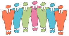 Vector graphics of business group sign
