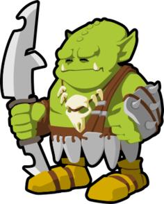 Orc warrior vector image