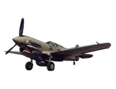 P-40 Warhawk aircraft vector illustration
