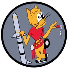Vector clip art of USAF 128th Fighter-Interceptor Squadron insignia