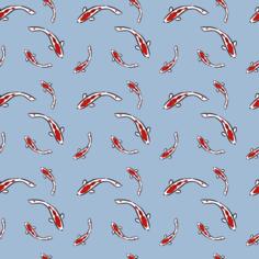 Vector clip art of seamless pattern of carp