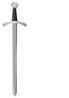Vector illustration of classic metal sword